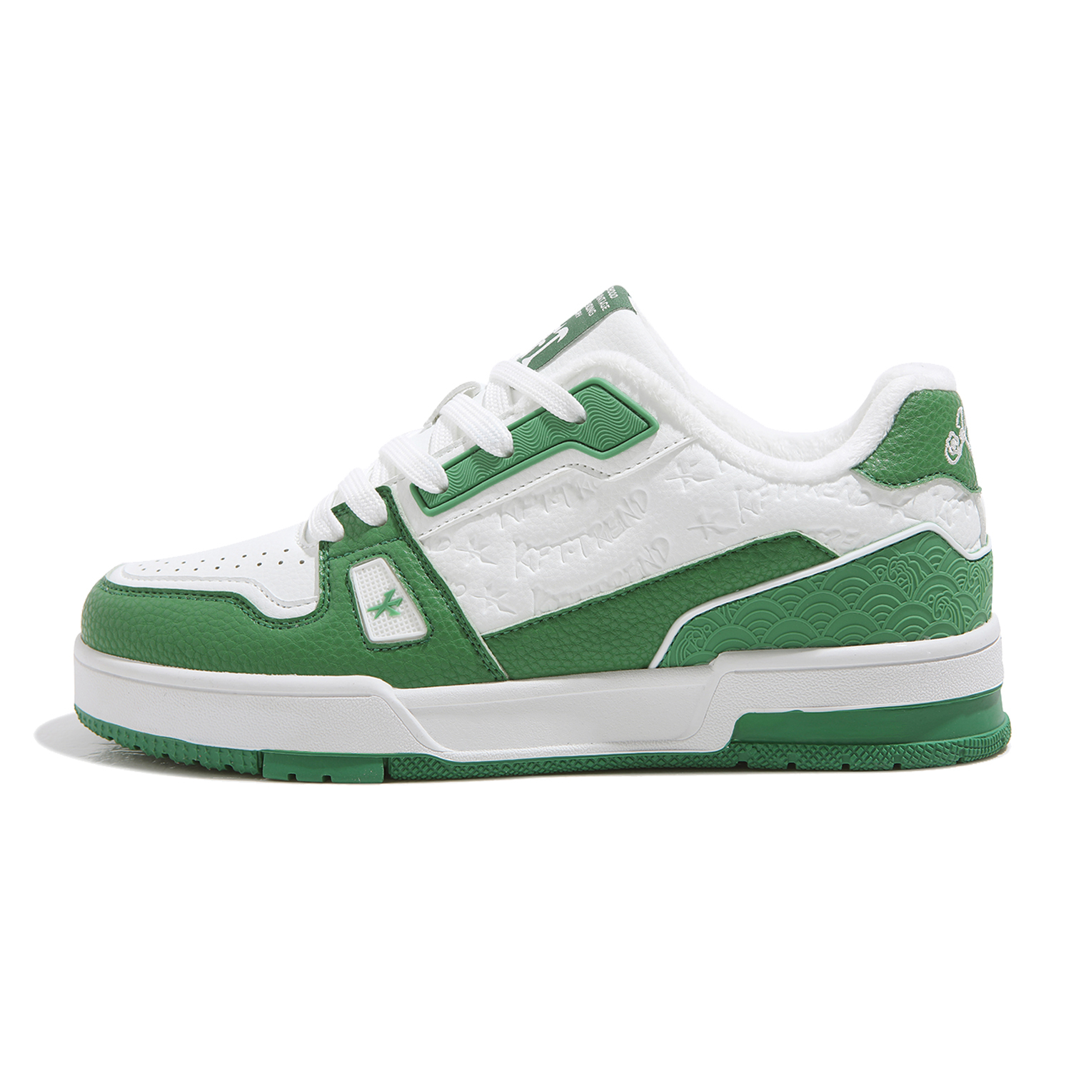 

Облачный принт термостойкий противоскользящий износостойкий легкий дышащий увеличивающий высоту низкий верх KFT, белый зеленый Fleece-Lined