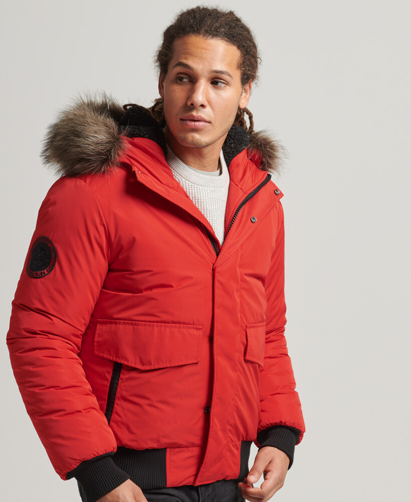 

Пуховик эверест Superdry, красный