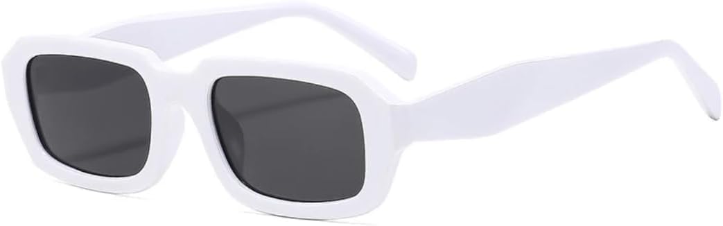 

Классические солнцезащитные очки в маленькой квадратной оправе для женщин, винтажные, для мужчин, спортивные, для активного отдыха, рыбалки, с защитой от УФ-излучения UV400 TVTBBVV, White Gray