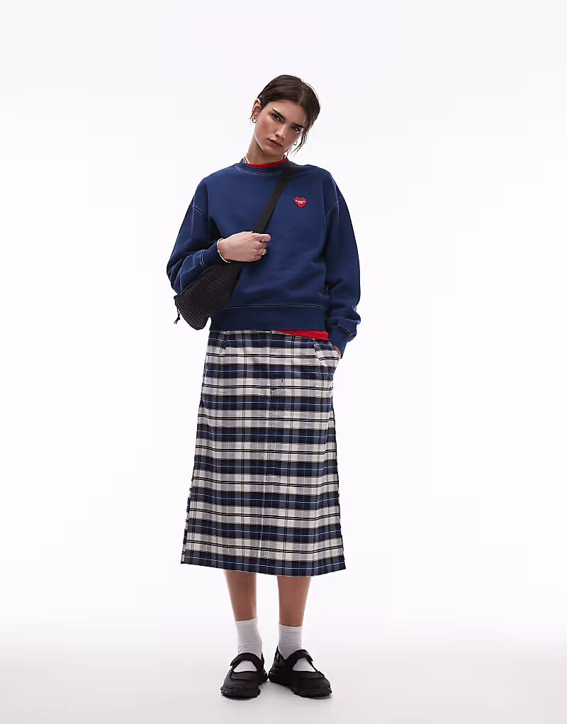 

Юбка в клетку тарбелл Carhartt WIP темно-синего цвета
