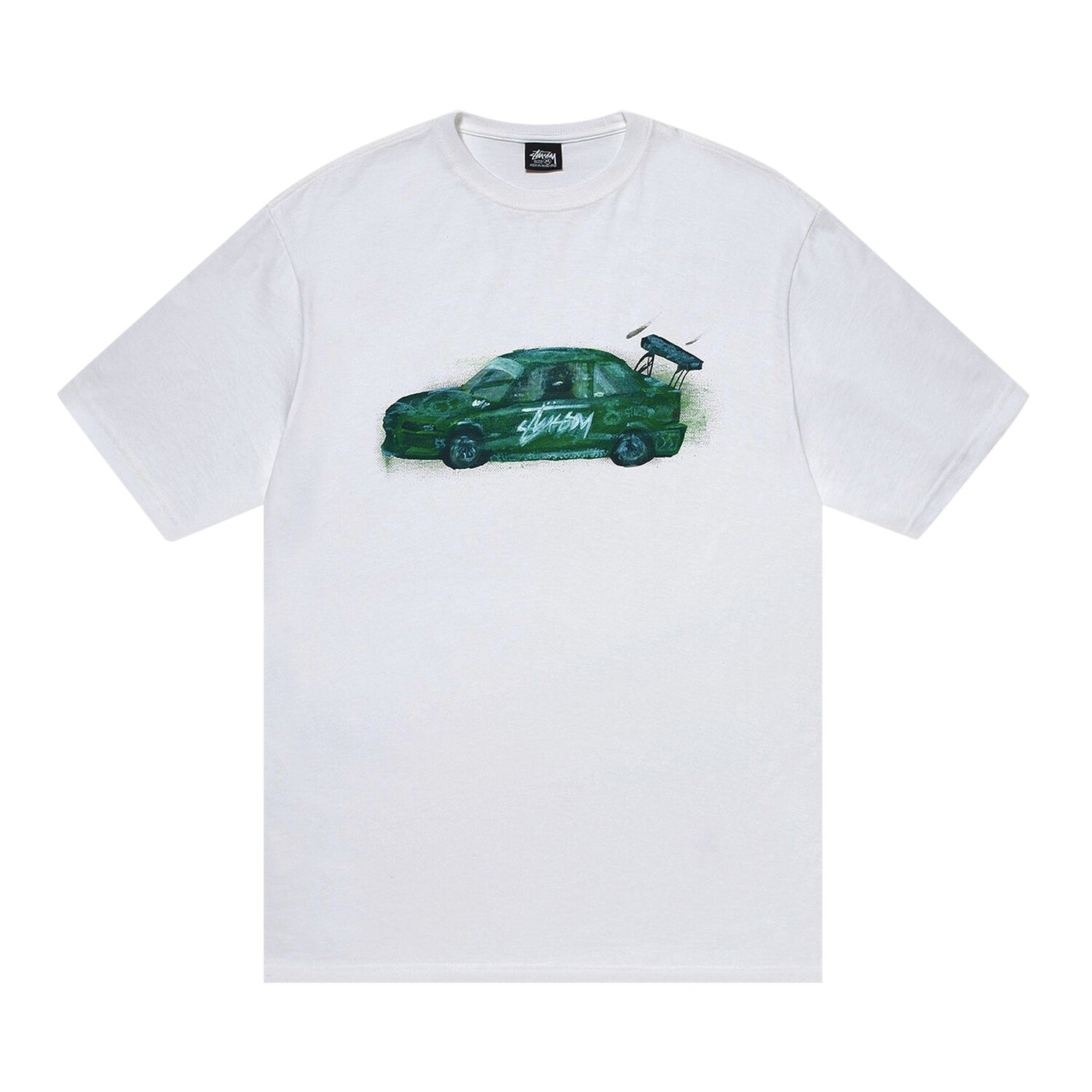 

Футболка Stussy Racecar, белая, Белый, Футболка Stussy Racecar, белая