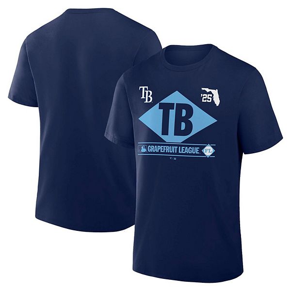 

Мужская футболка Tampa Bay Rays 2025 Spring Training Grapefruit League True Icon в темно-синем цвете Fanatics