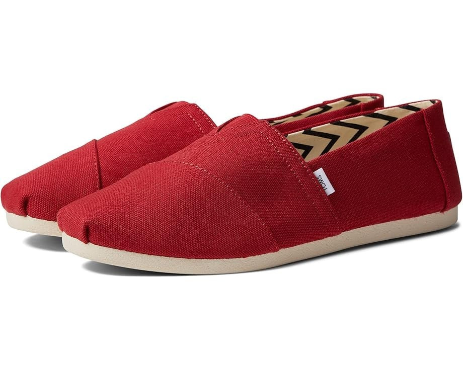 

Мужские повседневные кроссовки Toms Classic Alpargata из красной парусины без застежек ZAP375 Toms, красный