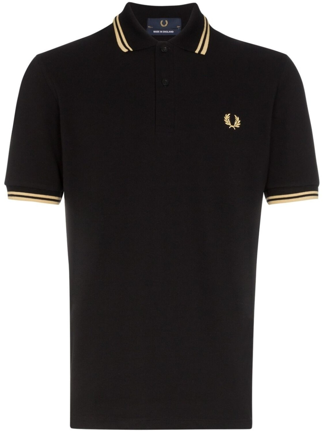 

Рубашка-поло с отделкой в полоску Fred Perry, черный