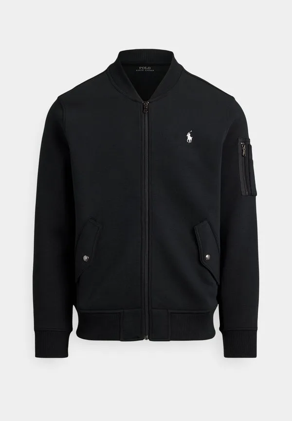 Бомбер двойной вязки куртка-бомбер Polo Ralph Lauren, Black — фото 4