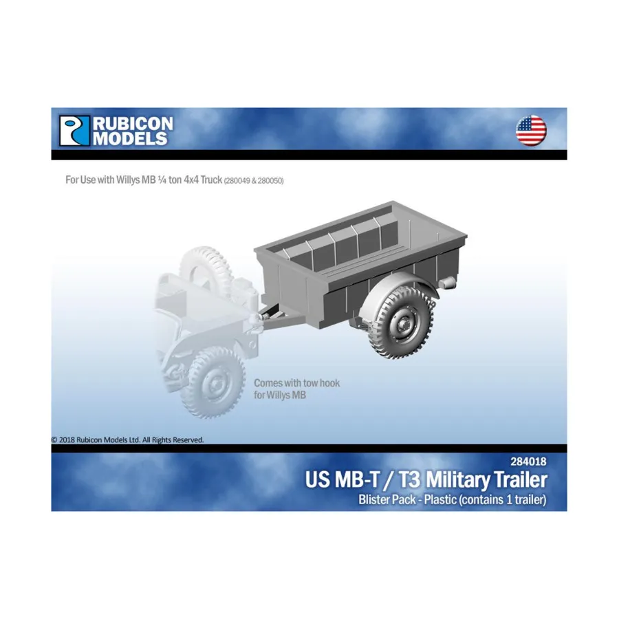 

Американский военный трейлер MB-T/T3, World War II - USA & Other Allies (28mm)