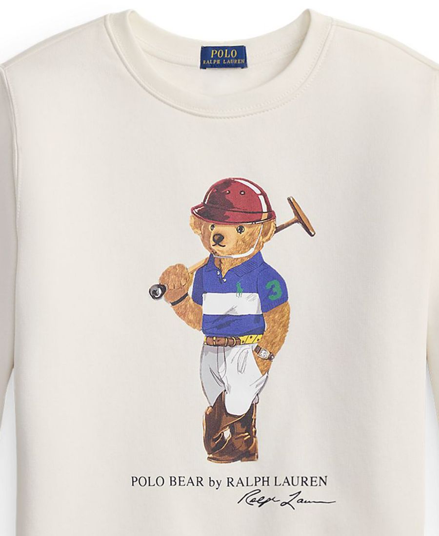 Флисовая толстовка Polo Bear для мальчиков 8-20 лет Polo Ralph Lauren, Bear Deckwash White — фото 3