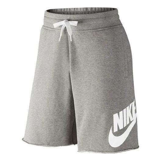 

Шорты large logo printing basketball sports shorts gray Nike, серый