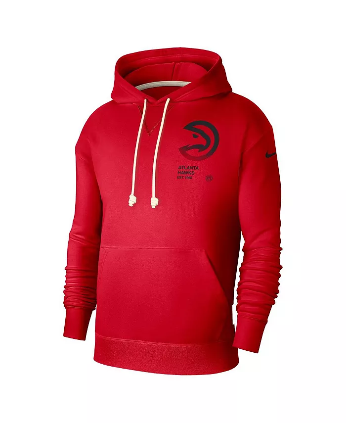 Мужская красная толстовка Atlanta Hawks Courtside Standard Issue Premium Performance с капюшоном Nike — фото 3