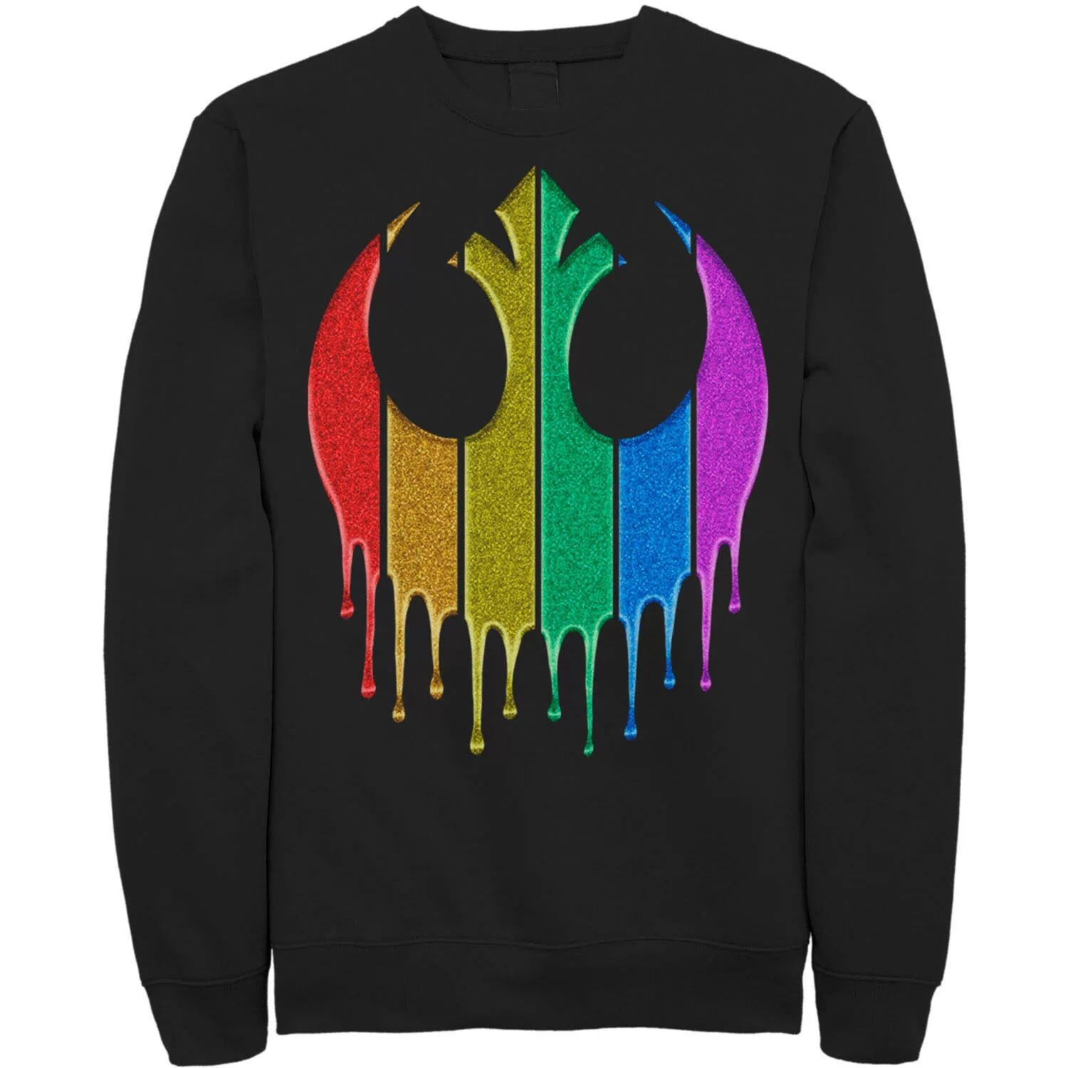 

Мужской свитшот с блестящим логотипом Star Wars Pride Rebel Rainbow Licensed Character