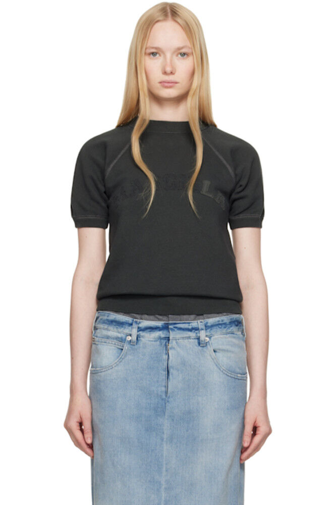 

Черная толстовка с коротким рукавом Maison Margiela