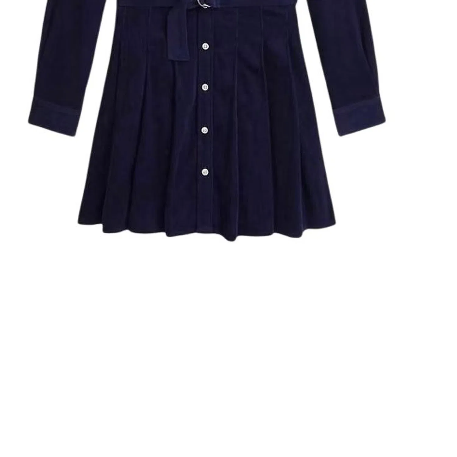 Платье детское с отложным воротником, умеренной длины, короткий рукав Polo Ralph Lauren, Marine Blue — фото 4