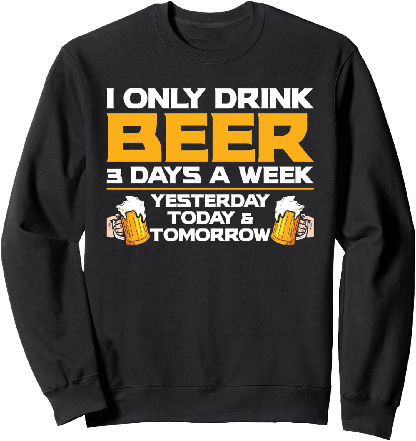 

Футболка «Пейте пиво 3 дня в неделю» Funny Beer Lover Apparel Men Women, черный