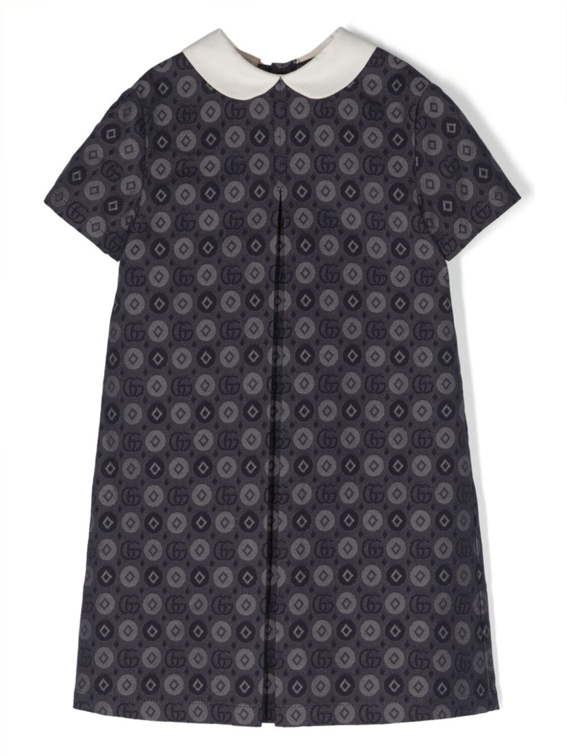 

Gucci Kids льняное платье с монограммой, синий