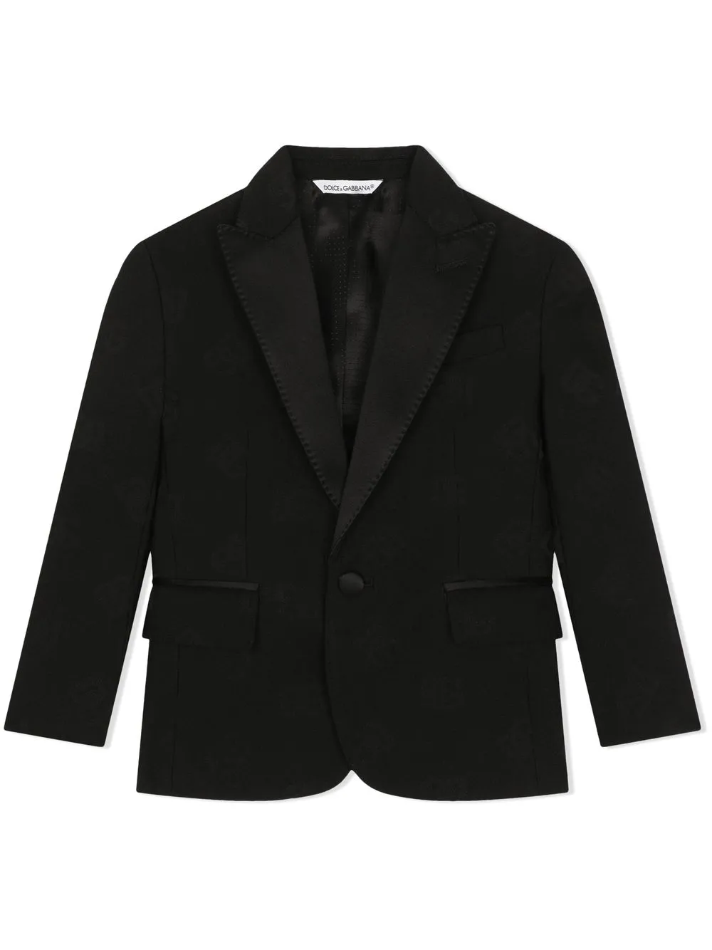 

Жаккардовый пиджак с логотипом DG Dolce & Gabbana Kids, черный