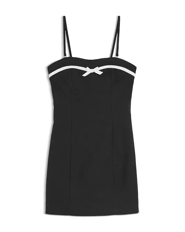 Платье без бретелей с белым бантом - для ребенка постарше Katiejnyc, Black/White
