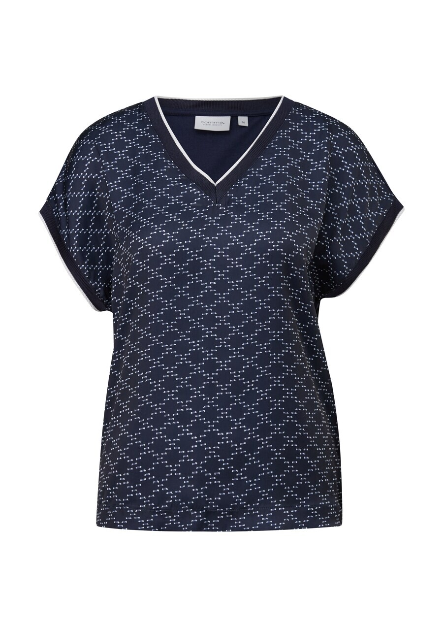 

Блузка с коротким рукавом comma casual identity Blouse, темно-синий