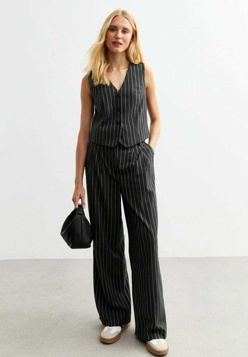 

Брюки PINSTRIPE WIDE LEG New Look, светло-серый