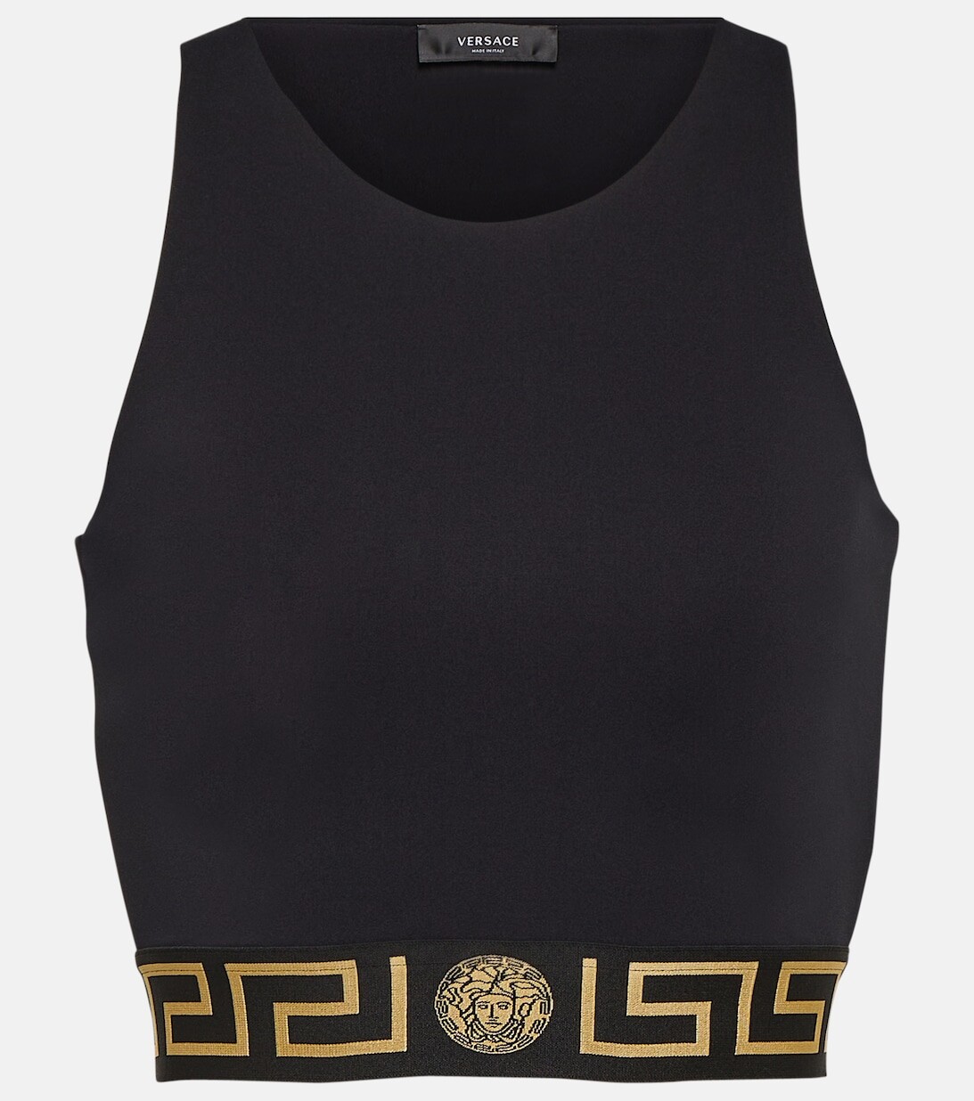 

Спортивный бюстгальтер Greca с вырезами VERSACE, черный