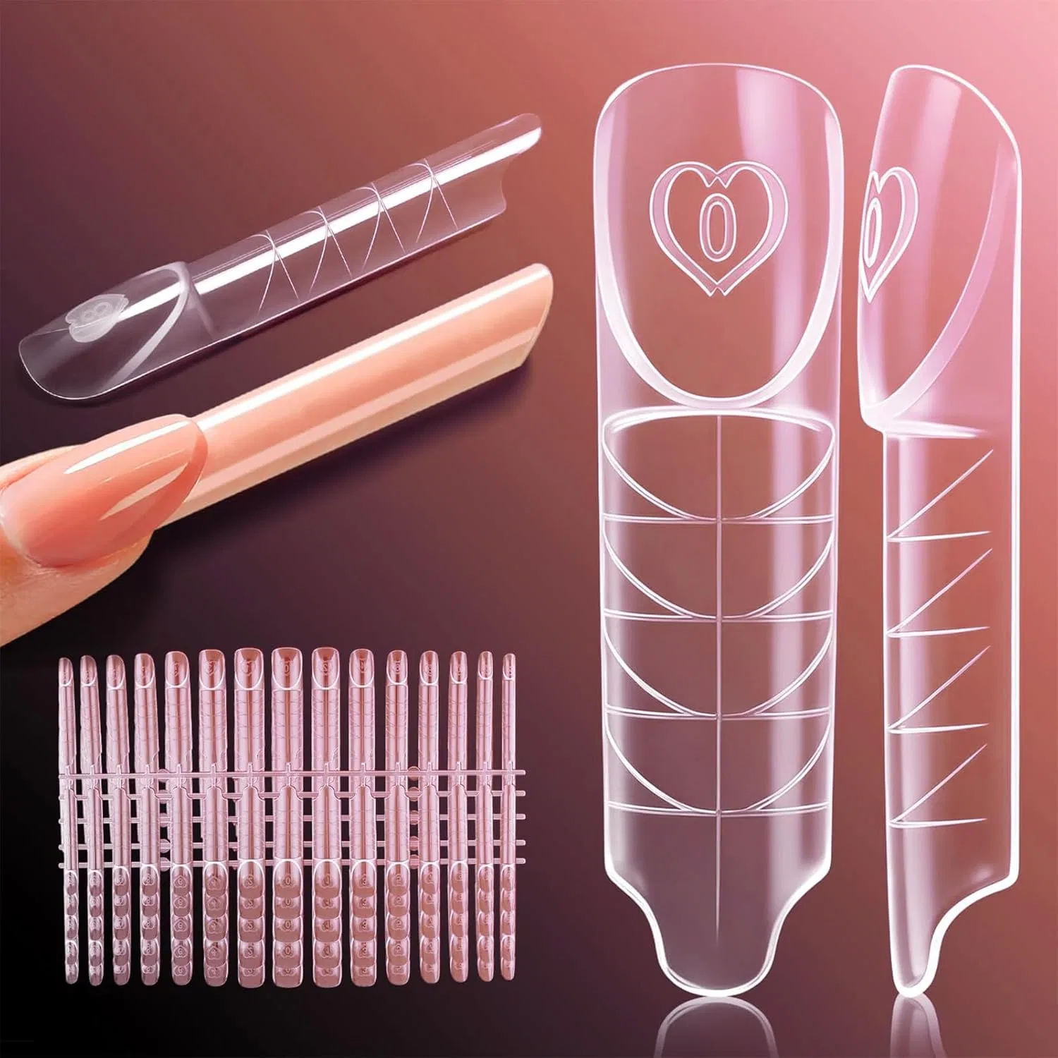 Набор из 150 форм для наращивания ногтей Polygel Nymora