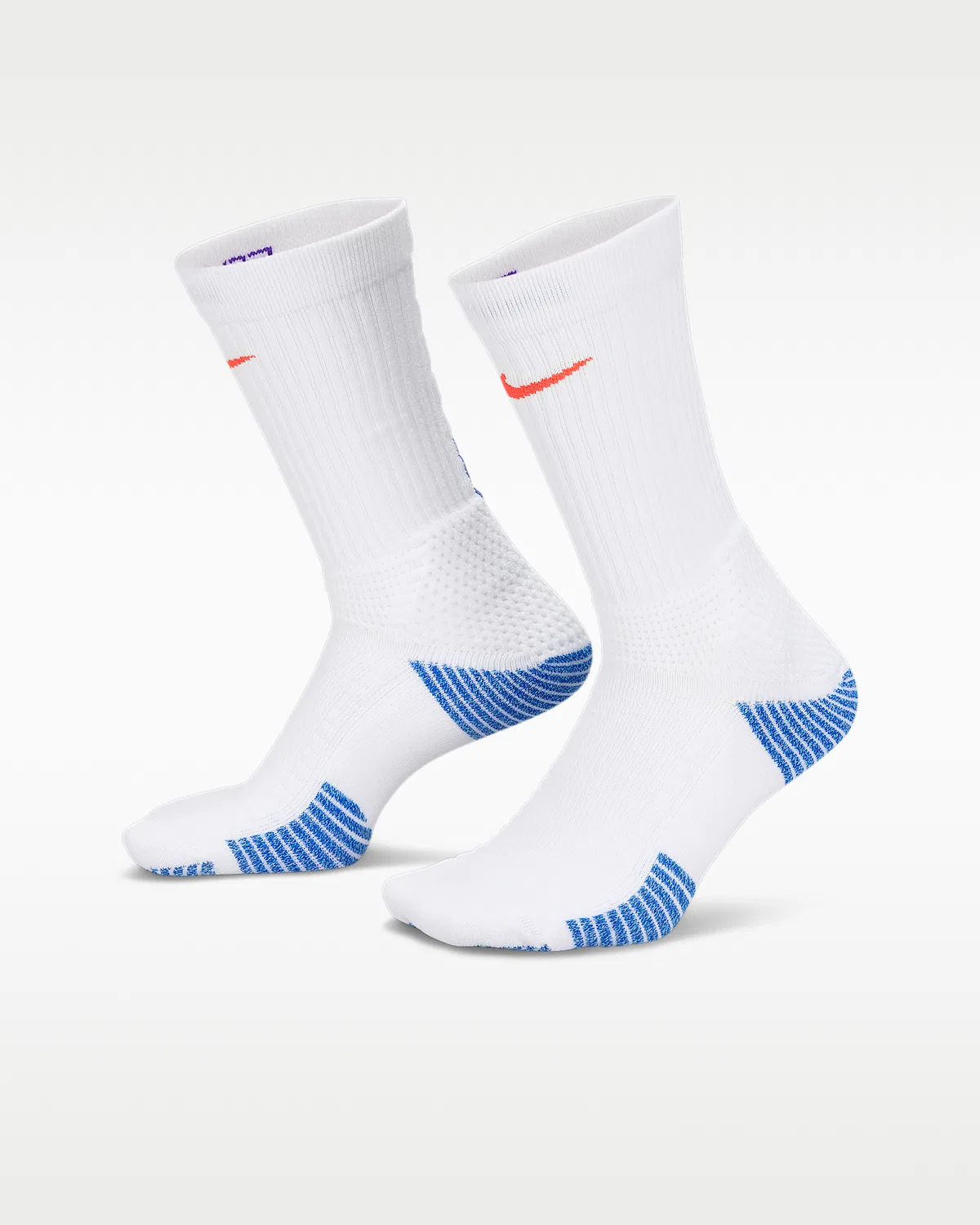 Носки Nike Elite 2.0 с амортизацией (1 пара), White/Racer Blue/Light Aqua/Bright Crimson