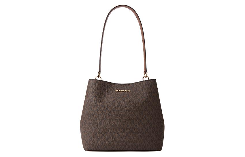 

MICHAEL KORS Сумка-ведро из искусственной кожи, через плечо, среднего размера, женская, коричневого и желудь коричневого цветов