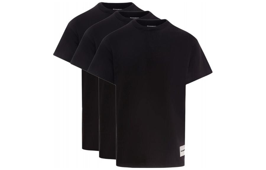 

Комплект футболок с логотипом и нашивкой Jil Sander, черный
