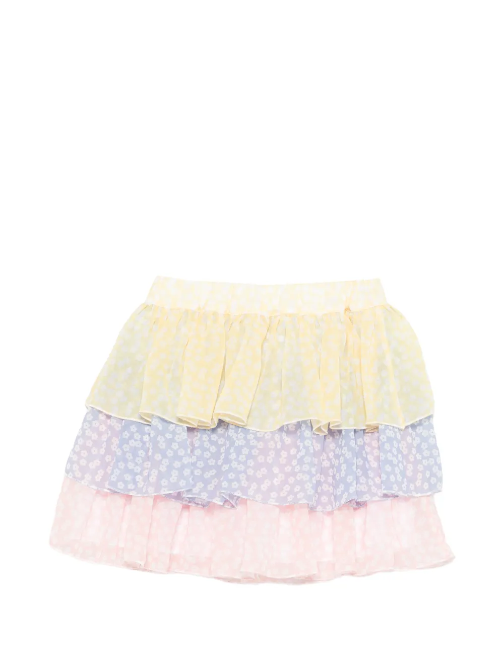 Многоярусная юбка с цветочным принтом Stella Mccartney Kids, желтый — фото 2
