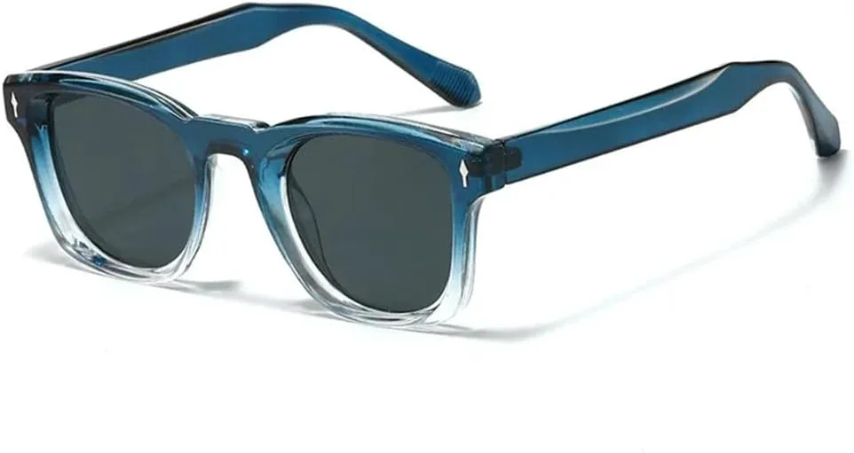 

Солнцезащитные очки Rivets для женщин, градиентные, с защитой от УФ-излучения UV400, для мужчин, для путешествий на открытом воздухе и вождения UYPTK, Blue Clear Gray