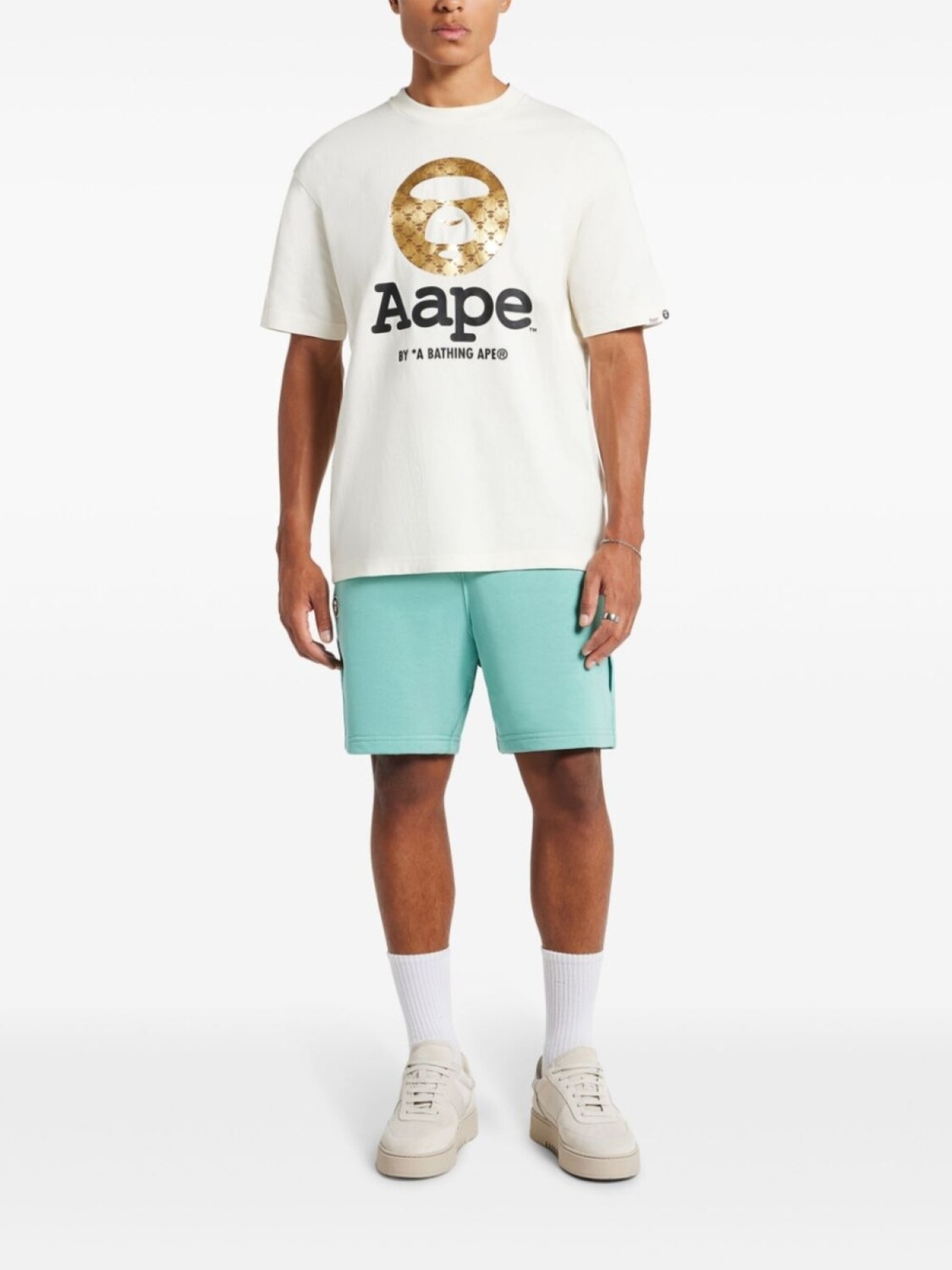 

Футболка с логотипом AAPE BY *A BATHING APE, белый