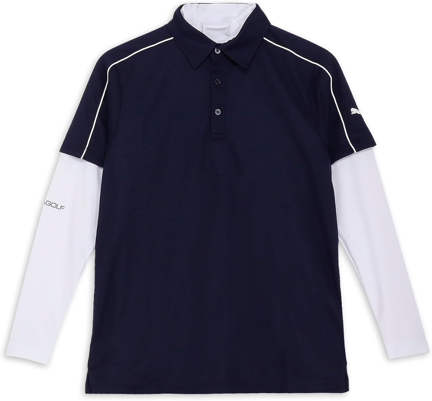 

Футболка-поло Golf SB с принтом на спине и внутренними вставками Puma, темно-синий