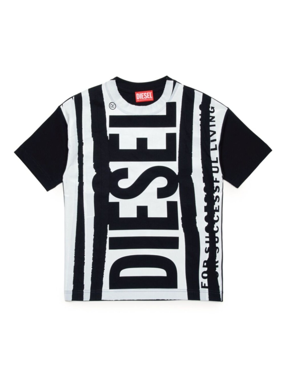 

Diesel Kids футболка из хлопка с логотипом, черный