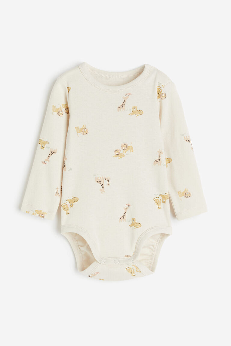 

Боди с длинными рукавами H&M, бежевый