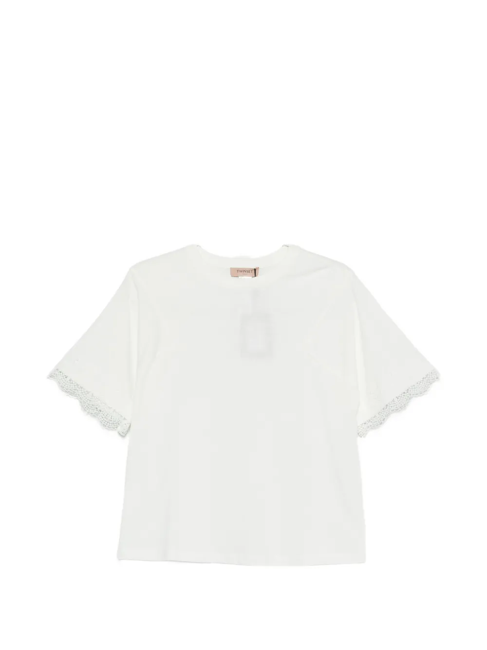 

Кружевная футболка Twinset, белый