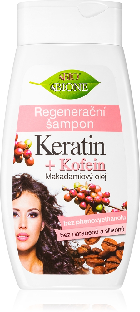

Восстанавливающий шампунь с кератином и кофеином Bione Cosmetics, 260 мл