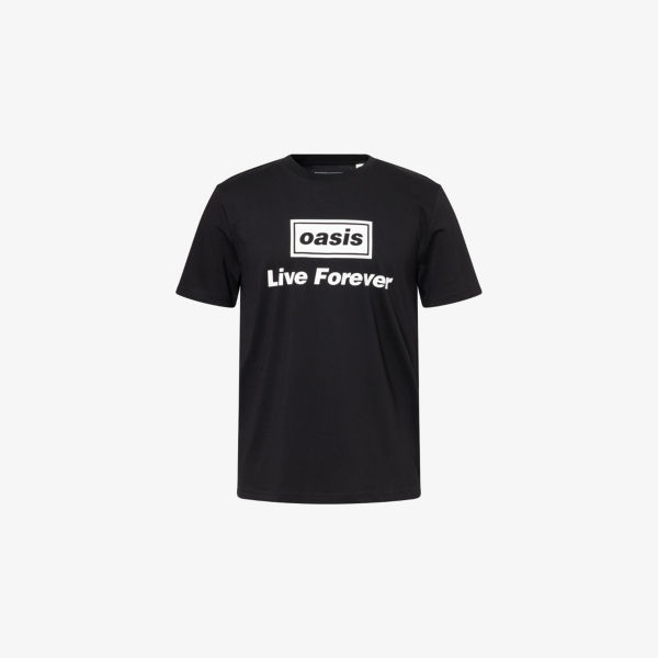 

Футболка свободного кроя Oasis Live Forever, черный