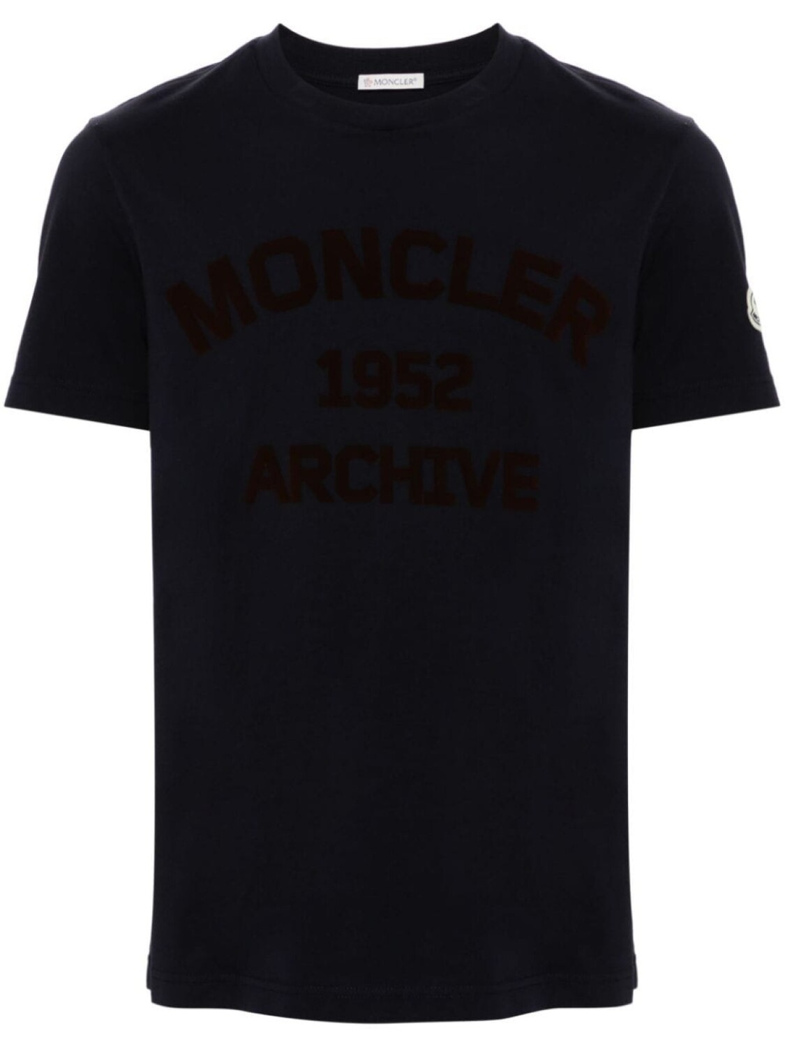 

Moncler футболка с фактурным логотипом, синий