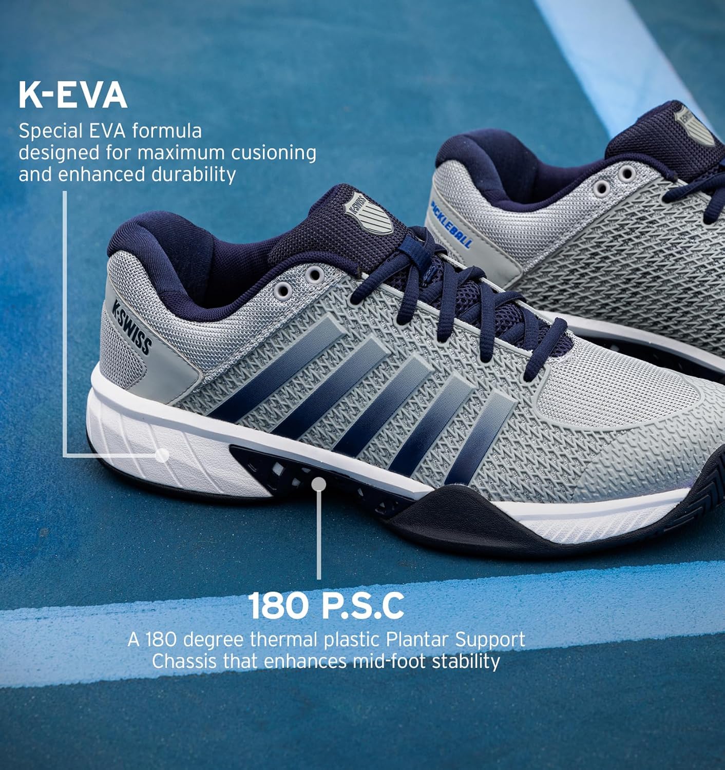 Мужские кроссовки K-Swiss Express Light для пиклбола, темно-синий — фото 4