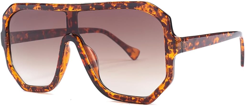 

Винтажные солнцезащитные очки большого размера в оправе с леопардовым принтом для женщин, солнцезащитные очки-щитки для мужчин, ветрозащитные солнцезащитные очки для женщин с защитой от УФ-излучения UV400 SZVVBKK, 2