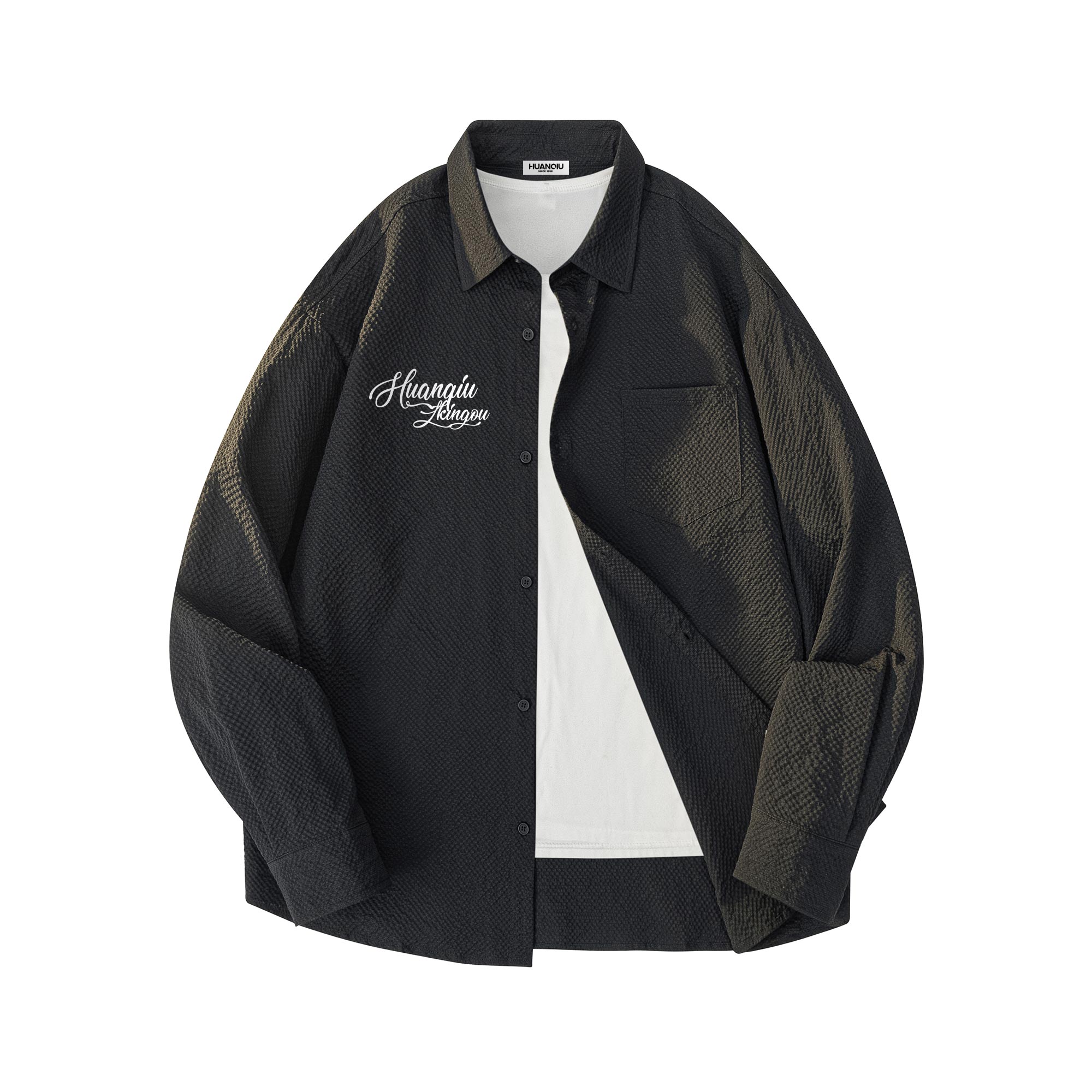 

Рубашка Unisex Lapel Moderate HUANQIU, черный