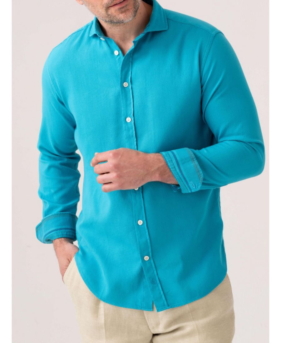 

Мужская хлопковая рубашка с длинным рукавом Кикой Koy Clothing, Light blue