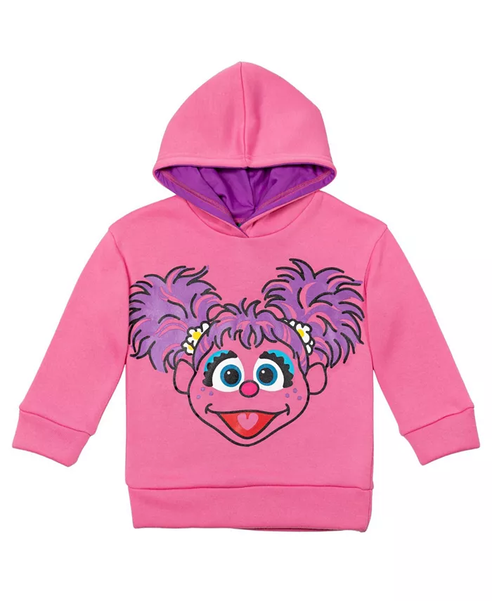 

Детская флисовая толстовка с капюшоном для девочек Sesame Street, розовый