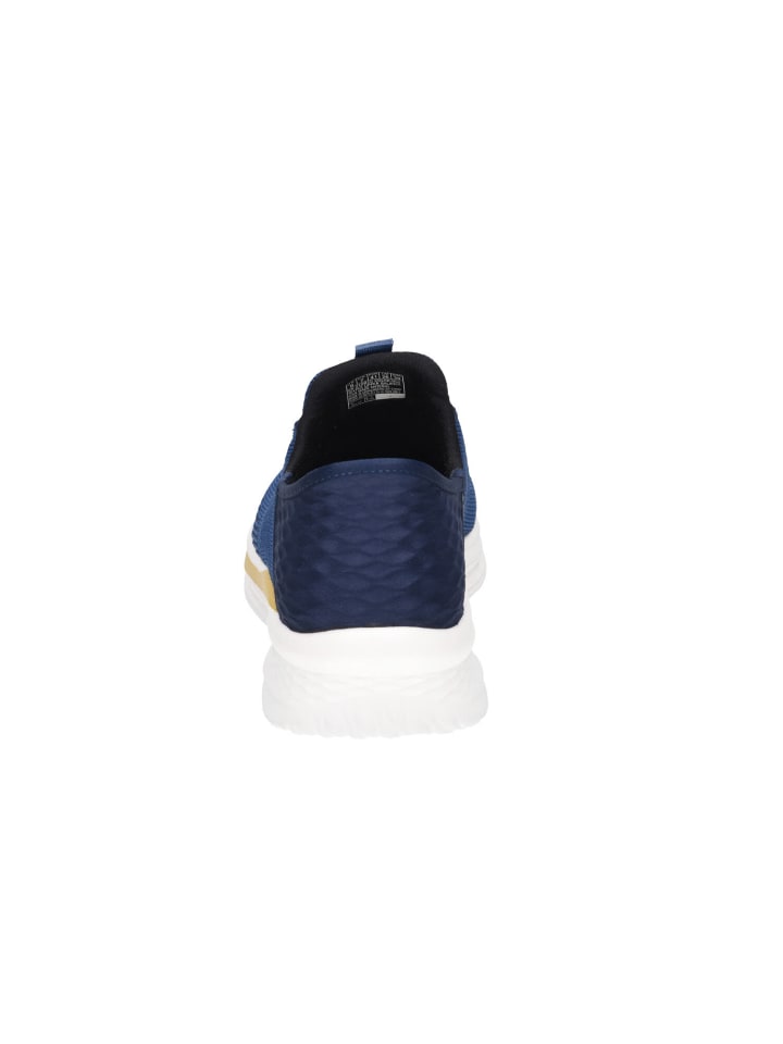 Спортивные тапочки синего цвета Skechers — фото 3