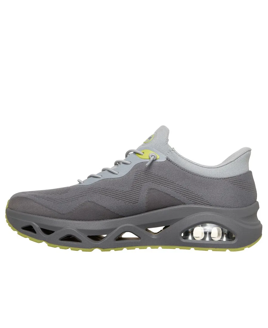Мужские слипоны: UNO Glide-Step - Air Gliders - повседневные кроссовки от Finish Line Skechers, серый, lime — фото 3