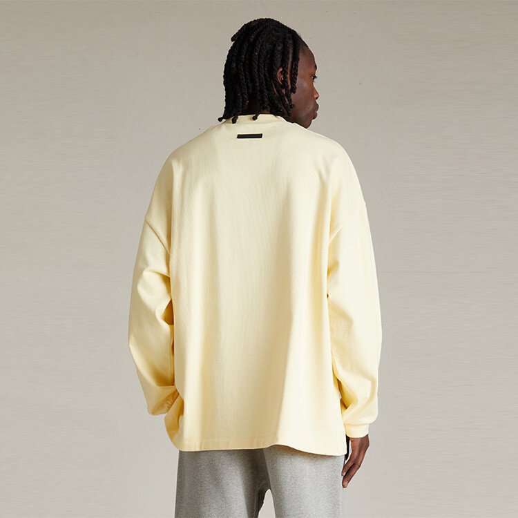 Хлопковая толстовка с логотипом Fear Of God Essentials, желтый — фото 4