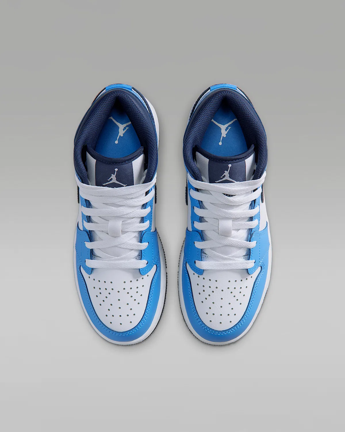 Кроссовки Air Jordan 1 Mid для детей старшего возраста, University Blue/White/Sail/Midnight Navy — фото 4