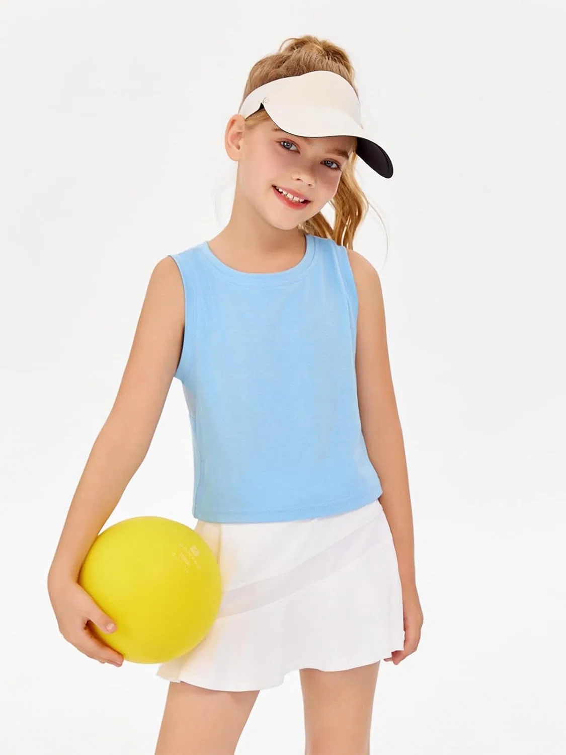 Топ для девочек Haloumoning Athletic Tank Tops, синий — фото 3