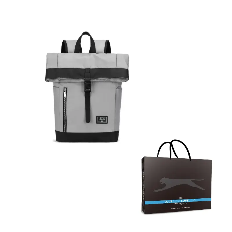 

PU Soft Leather рюкзак унисекс Diamond Plaid Black/Black/Gray Slazenger, серый