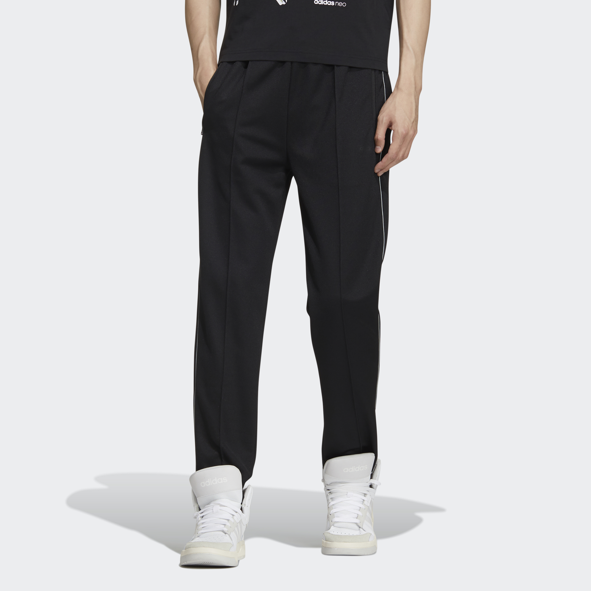 Adidas Neo Спортивные штаны Slim Fit мужские черные — фото 3