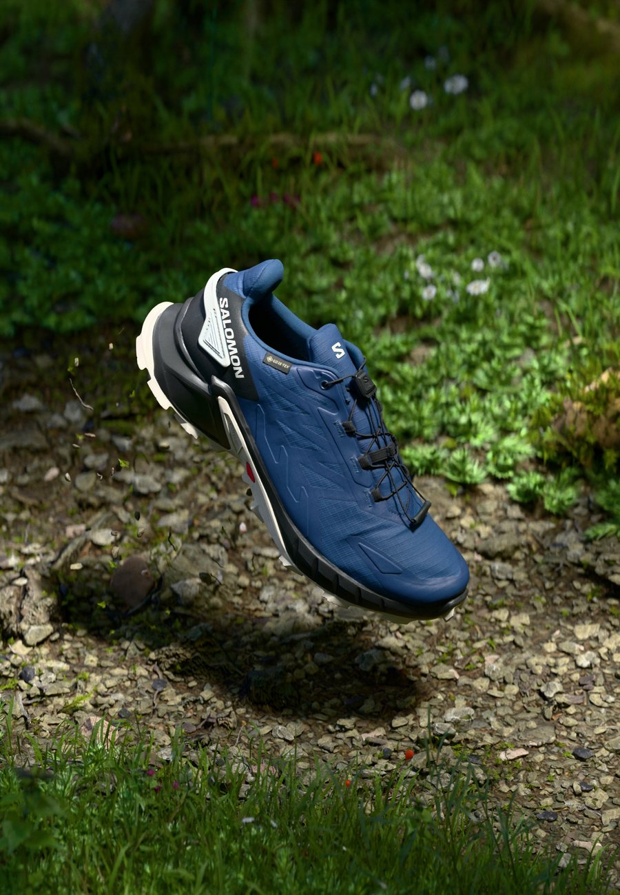 

Кроссовки Salomon SUPERCROSS 4 GTX, Poseidon/Black/Lunar Rock/Dark Blue
